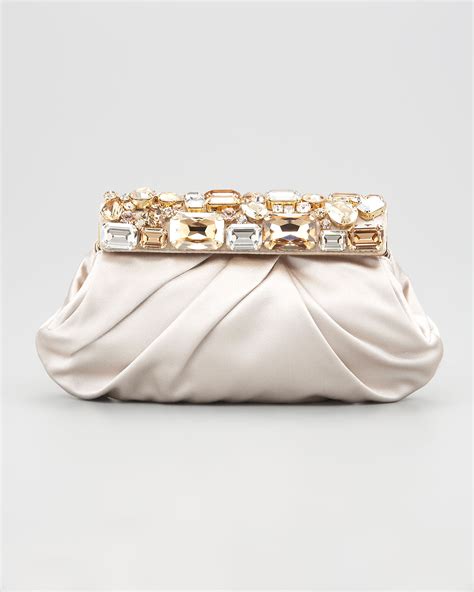 prada satin clutch.